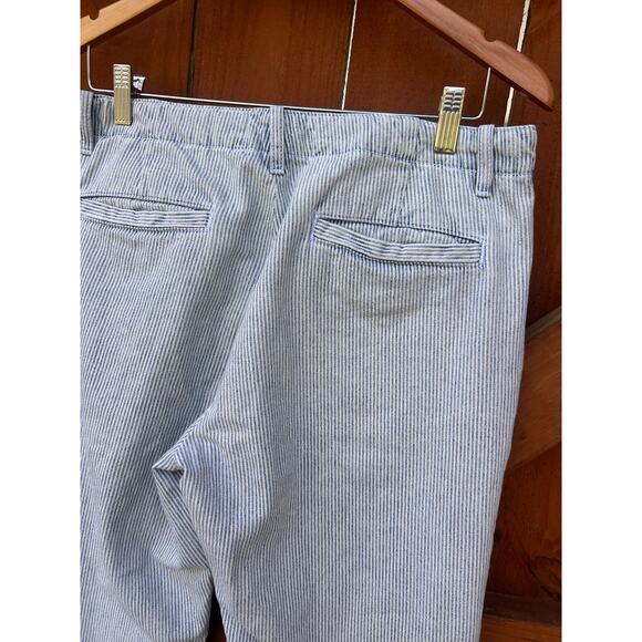 FRAME Le Tomboy Buttonfly Trouser in Bleached Stripe Size 28 - Picture 7 of 9